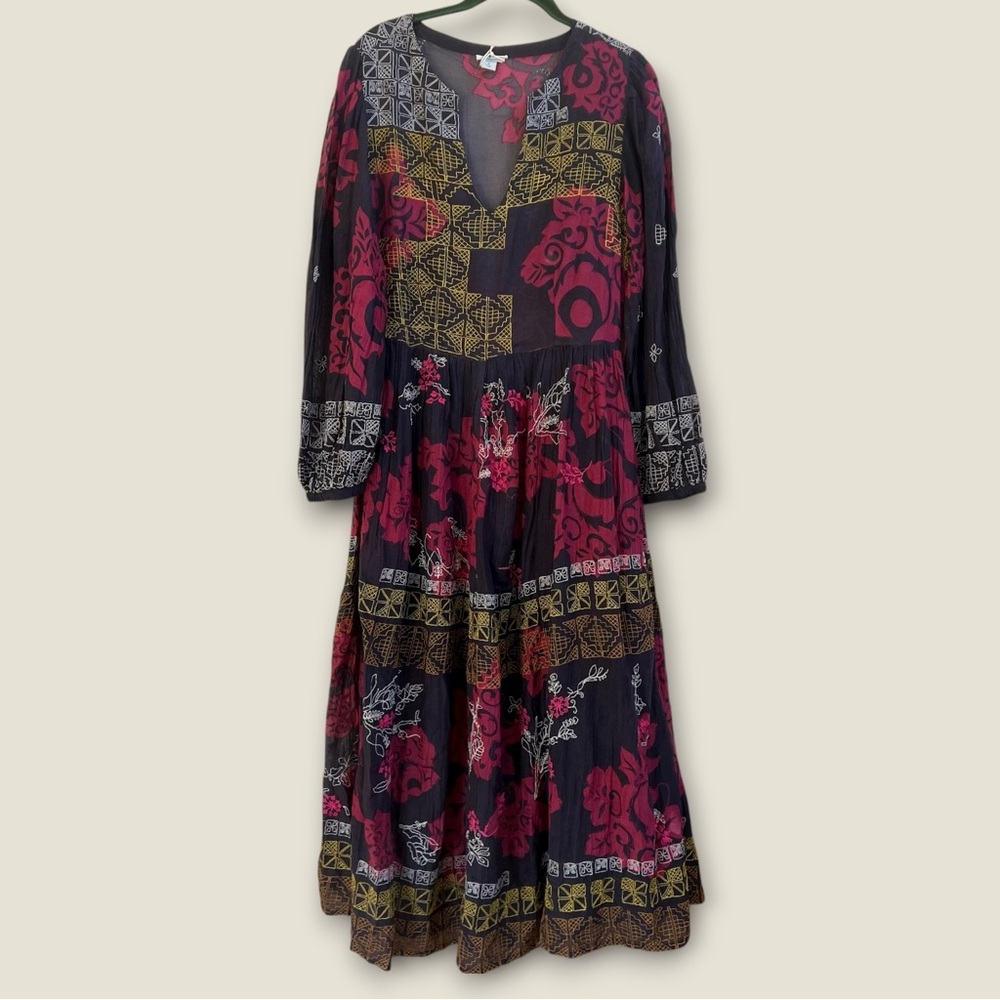 NWT Sundance Flores de Colca cotton/silk boho dress - Picture 3 of 12